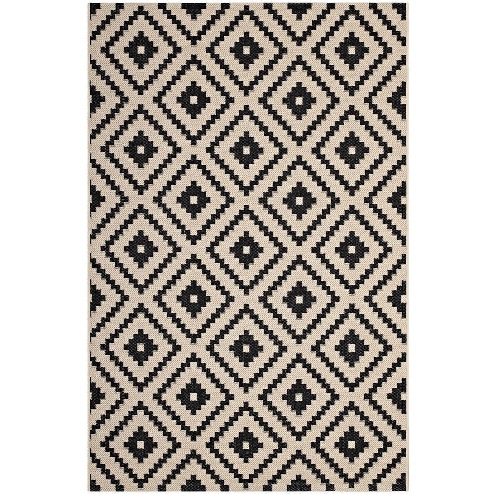 Perplex  Geometric Diamond Trellis 5x8 Indoor and Outdoor Area Rug - No Shipping Charges