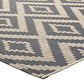 Jagged Geometric Diamond Trellis 5x8 Indoor and Outdoor Area Rug - No Shipping Charges