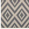 Jagged Geometric Diamond Trellis Indoor and Outdoor 8x10 Area Rug by Modway| Gray
