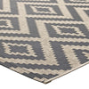 Jagged Geometric Diamond Trellis Indoor and Outdoor 8x10 Area Rug by Modway| Gray