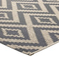 Jagged Geometric Diamond Trellis 8x10 Indoor and Outdoor Area Rug - No Shipping Charges