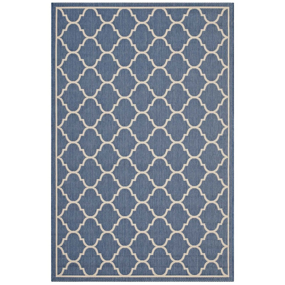 Avena Moroccan Quatrefoil Trellis 5x8 Indoor and Outdoor Area Rug - No Shipping Charges