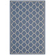 Avena Moroccan Quatrefoil Trellis Indoor and Outdoor 8x10 Area Rug by Modway| Blue