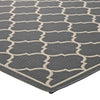Avena Moroccan Quatrefoil Trellis Indoor and Outdoor 8x10 Area Rug by Modway| Gray