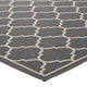 Avena Moroccan Quatrefoil Trellis Indoor and Outdoor 8x10 Area Rug by Modway| Gray