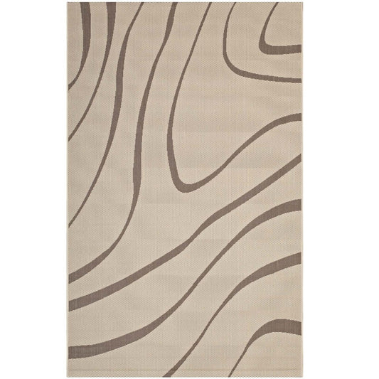 Surge Swirl Abstract 8x10 Indoor and Outdoor Area Rug  - No Shipping Charges
