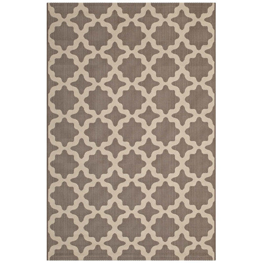 Modway Cerelia Moroccan Trellis 8x10 Indoor and Outdoor Area Rug |No Shipping Charges