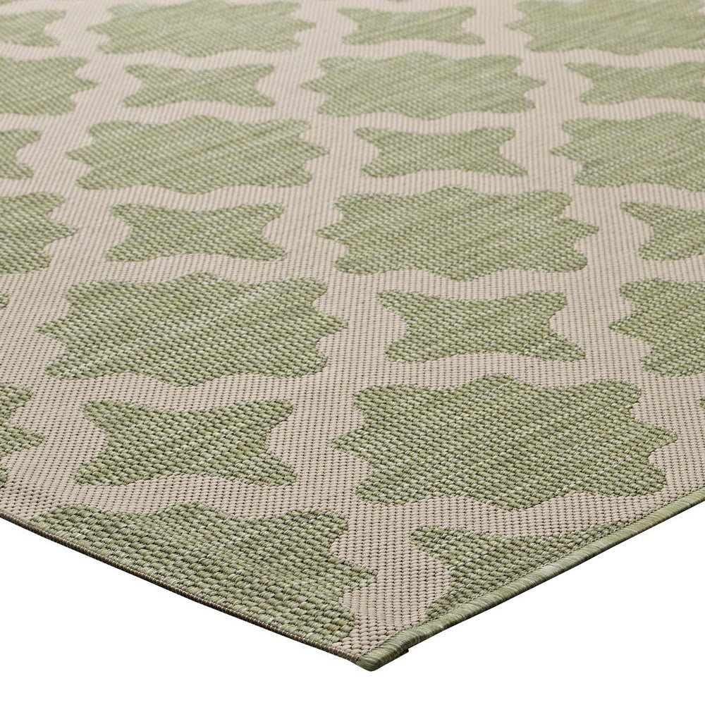 Cerelia Moroccan Trellis Indoor and Outdoor 5x8 Area Rug by Modway| Brown