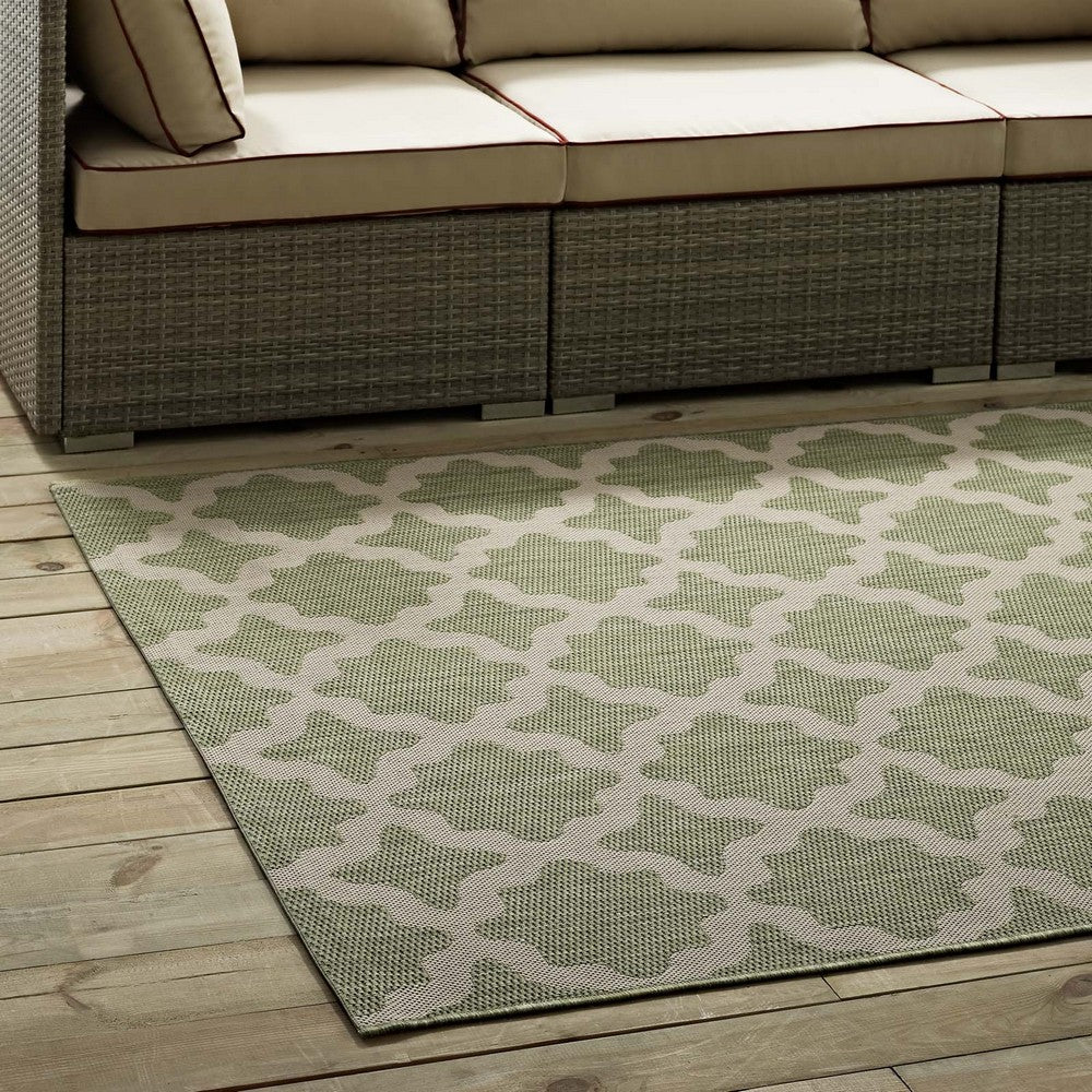 Cerelia Moroccan Trellis Indoor and Outdoor 5x8 Area Rug by Modway| Brown