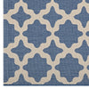 Cerelia Moroccan Trellis Indoor and Outdoor 8x10 Area Rug by Modway| Blue
