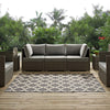 Cerelia Moroccan Trellis Indoor and Outdoor 5x8 Area Rug by Modway| Gray