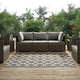 Cerelia Moroccan Trellis Indoor and Outdoor 5x8 Area Rug by Modway| Gray