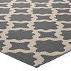 Cerelia Moroccan Trellis Indoor and Outdoor 8x10 Area Rug by Modway| Gray