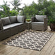 Cerelia Moroccan Trellis Indoor and Outdoor 8x10 Area Rug by Modway| Gray