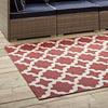 Cerelia Moroccan Trellis Indoor and Outdoor 5x8 Area Rug by Modway| Red