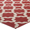 Cerelia Moroccan Trellis Indoor and Outdoor 8x10 Area Rug by Modway| Red