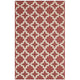 Cerelia Moroccan Trellis Indoor and Outdoor 8x10 Area Rug by Modway| Red