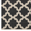 Modway Cerelia Moroccan Trellis 5x8 Indoor and Outdoor In Black and Beige MDY-R-1139F-58