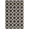 Cerelia Moroccan Trellis Indoor and Outdoor 8x10 Area Rug by Modway| Black