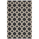 Cerelia Moroccan Trellis Indoor and Outdoor 8x10 Area Rug by Modway| Black