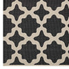 Cerelia Moroccan Trellis Indoor and Outdoor 8x10 Area Rug by Modway| Black