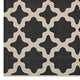 Cerelia Moroccan Trellis Indoor and Outdoor 8x10 Area Rug by Modway| Black