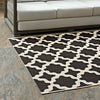 Cerelia Moroccan Trellis Indoor and Outdoor 8x10 Area Rug by Modway| Black
