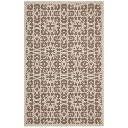Ariana Vintage Floral Trellis 8x10 Indoor and Outdoor Area Rug - No Shipping Charges