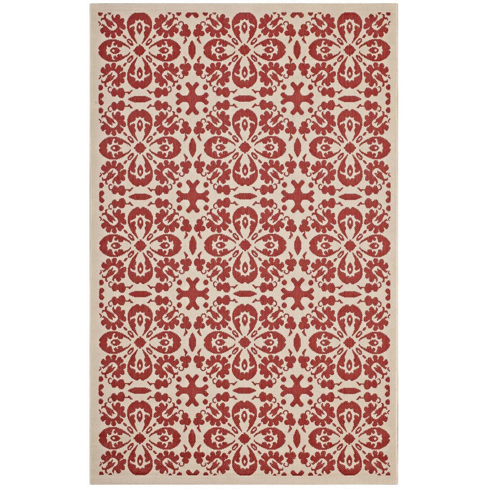 Ariana Vintage Floral Trellis 5x8 Indoor and Outdoor Area Rug - No Shipping Charges