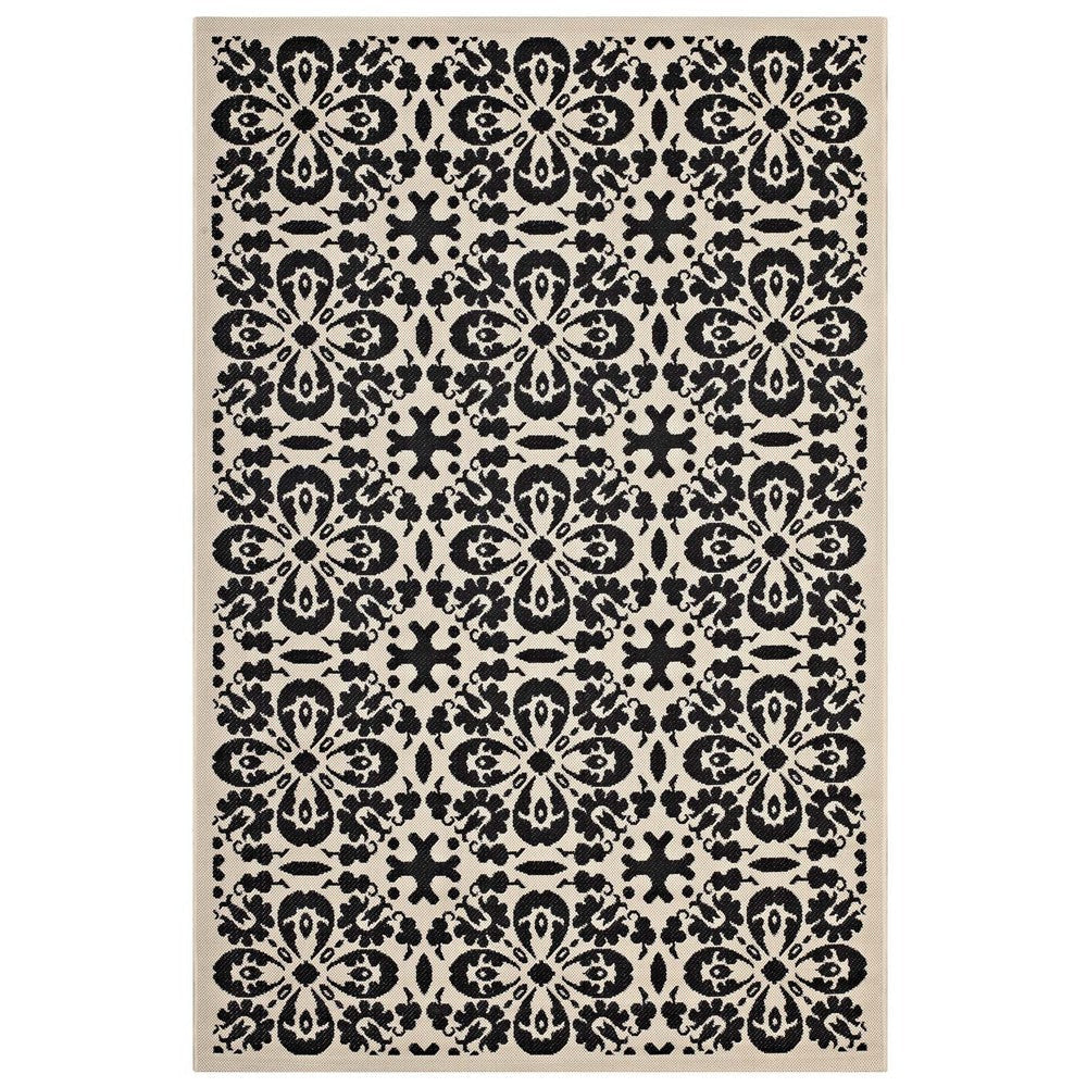 Ariana Vintage Floral Trellis 5x8 Indoor and Outdoor Area Rug - No Shipping Charges