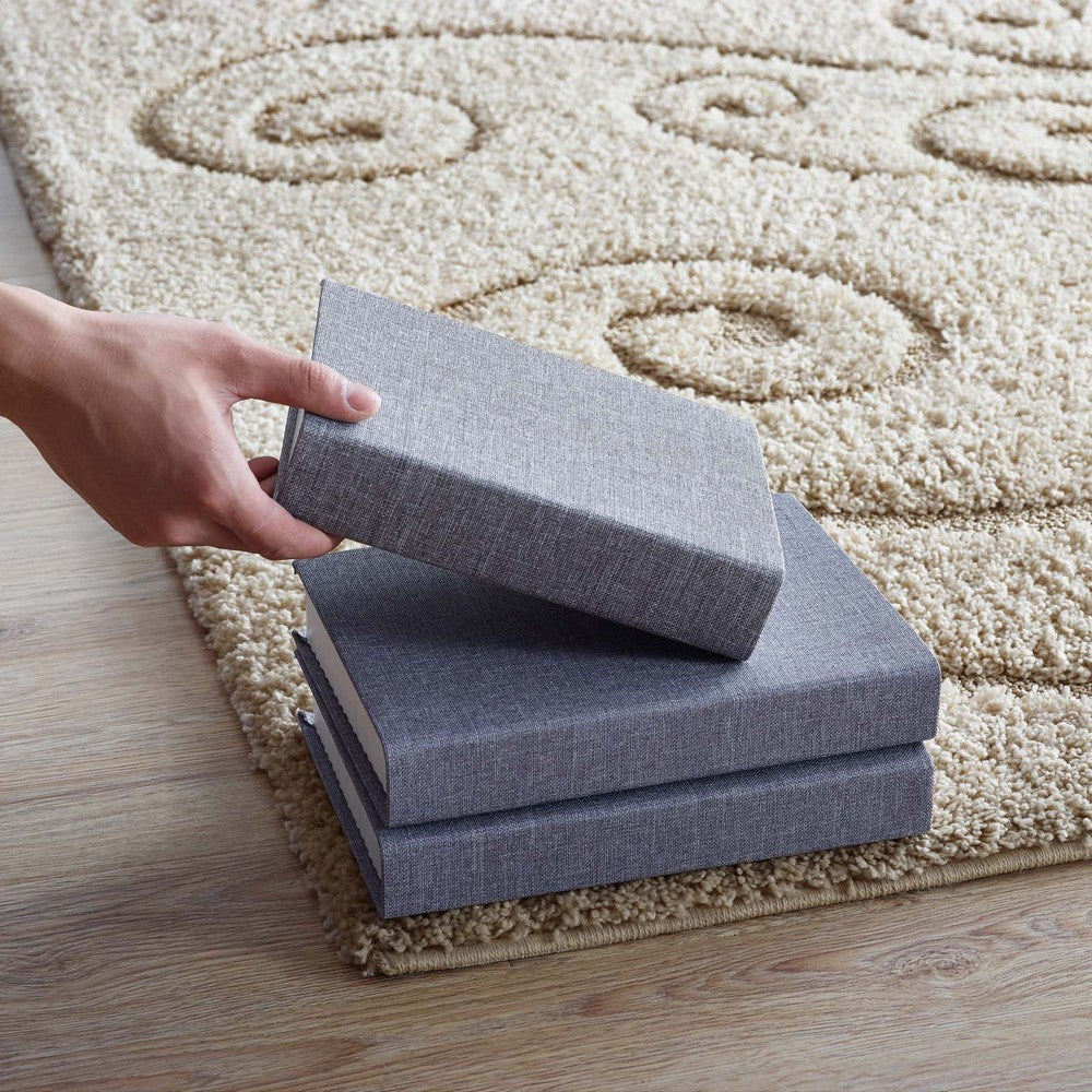 Jubilant Sprout Scrolling Vine Shag 5x8 Area Rug by Modway| Brown