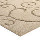 Jubilant Burgeon Scrolling Vine Shag 5x8 Area Rug by Modway| Brown