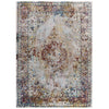 Success Merritt Transitional Distressed Floral Vintage Medallion 4x6 Area Rug by Modway| Gray