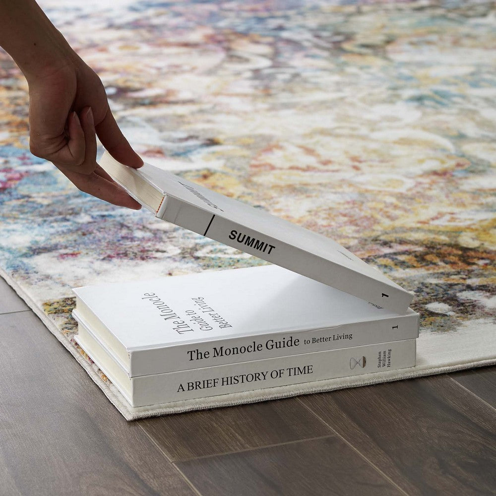 Success Jayla Transitional Distressed Vintage Floral Moroccan Trellis 5x8 Area Rug by Modway| Blue