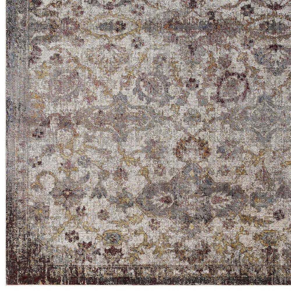 Success Kaede Distressed Vintage Floral Moroccan Trellis 8x10 Area Rug - No Shipping Charges