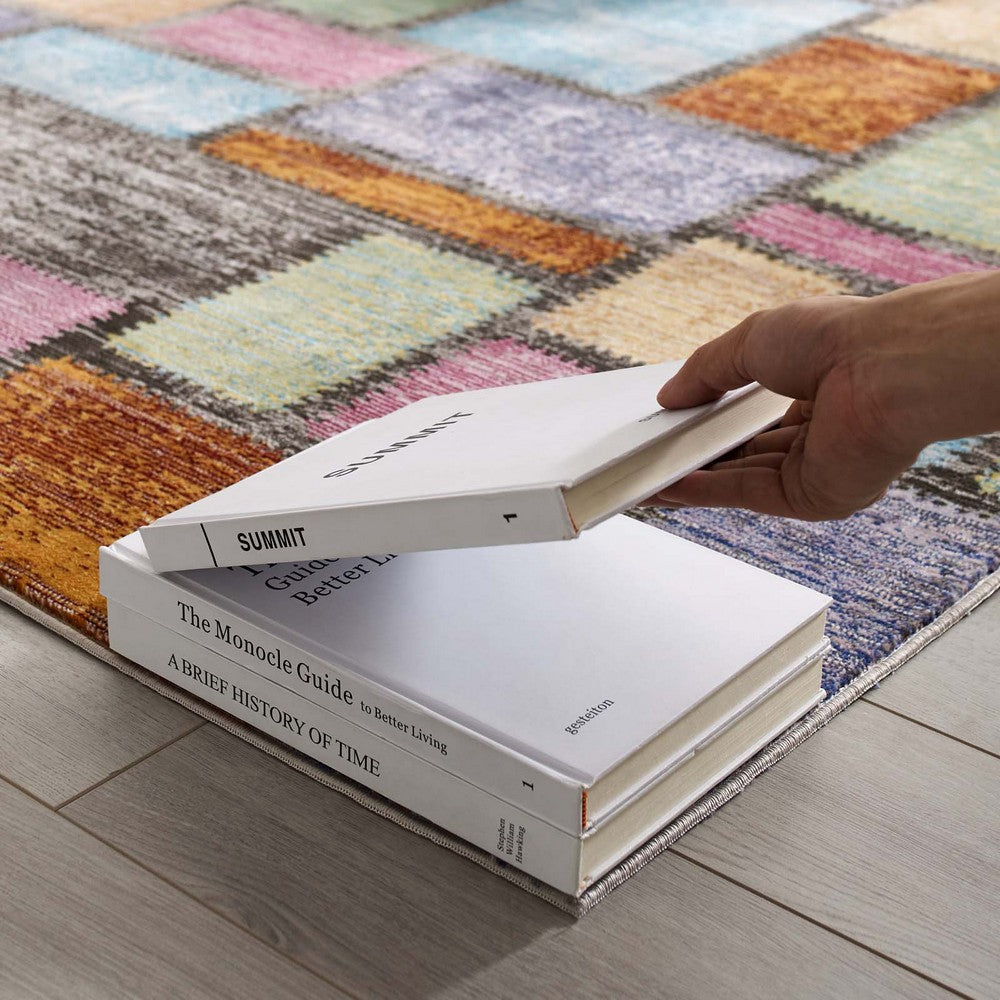 Success Nyssa Abstract Geometric Mosaic 5x8 Area Rug by Modway| Blue