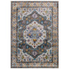 Success Anisah Distressed Floral Vintage Medallion 8x10 Area Rug by Modway| Gray