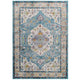 Success Anisah Distressed Floral Vintage Medallion 4x6 Area Rug by Modway| Blue