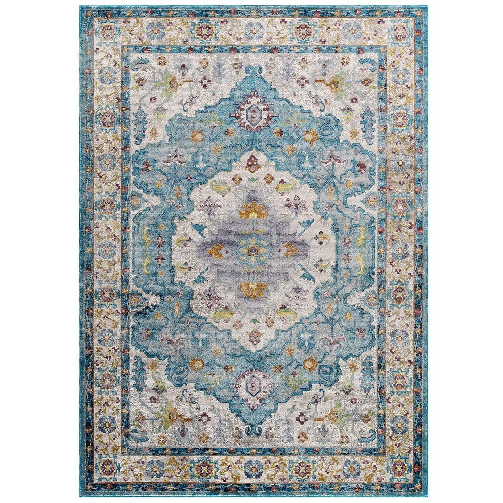 Success Anisah Distressed Floral Persian Medallion 5x8 Area Rug - No Shipping Charges