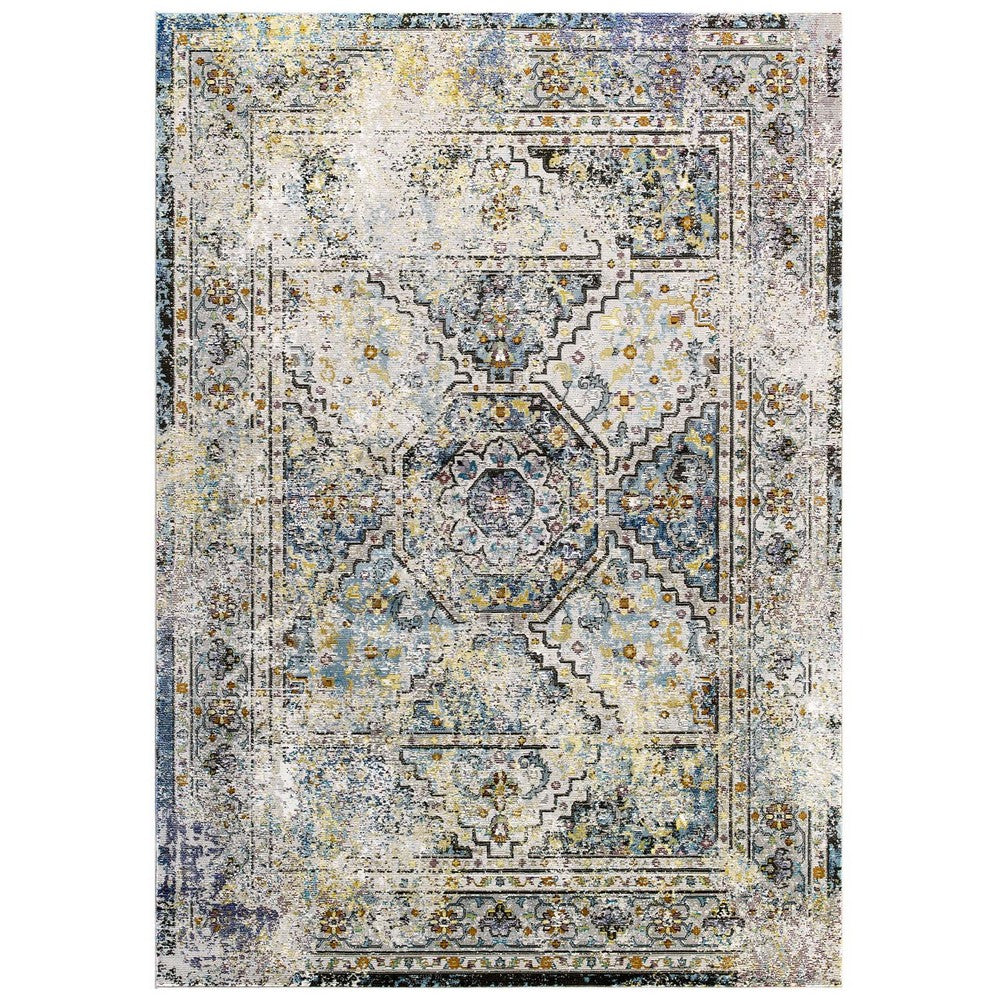 Success Jacinda Distressed Vintage Floral Persian Medallion 4x6 Area Rug  - No Shipping Charges