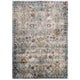 Success Manuka Distressed Vintage Floral Lattice 4x6 Area Rug by Modway| Gray