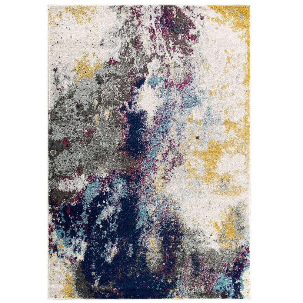 Entourage Adeline Contemporary Modern Abstract 8x10 Area Rug - No Shipping Charges