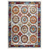 Entourage Odile Distressed Floral Moroccan Trellis 8x10 Area Rug by Modway| Blue