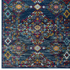 Entourage Khalida Distressed Vintage Floral Lattice 5x8 Area Rug by Modway| Blue