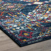 Entourage Khalida Distressed Vintage Floral Lattice 5x8 Area Rug by Modway| Blue