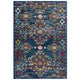 Entourage Khalida Distressed Vintage Floral Lattice 5x8 Area Rug by Modway| Blue