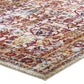 Entourage Jessa Distressed Vintage Floral Lattice 5x8 Area Rug - No Shipping Charges