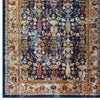 Entourage Jessa Distressed Vintage Floral Lattice 5x8 Area Rug by Modway| Blue