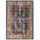 Entourage Jessa Distressed Vintage Floral Lattice 5x8 Area Rug by Modway| Blue