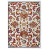 Entourage Azami Distressed Vintage Floral Lattice 5x8 Area Rug by Modway| White